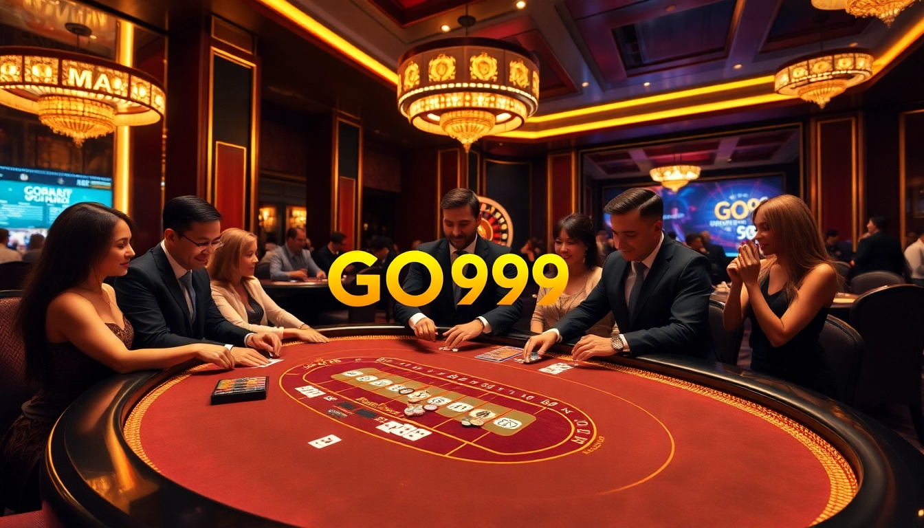 Experience the excitement of gambling at GO99 with vibrant casino tables and thrilling games.