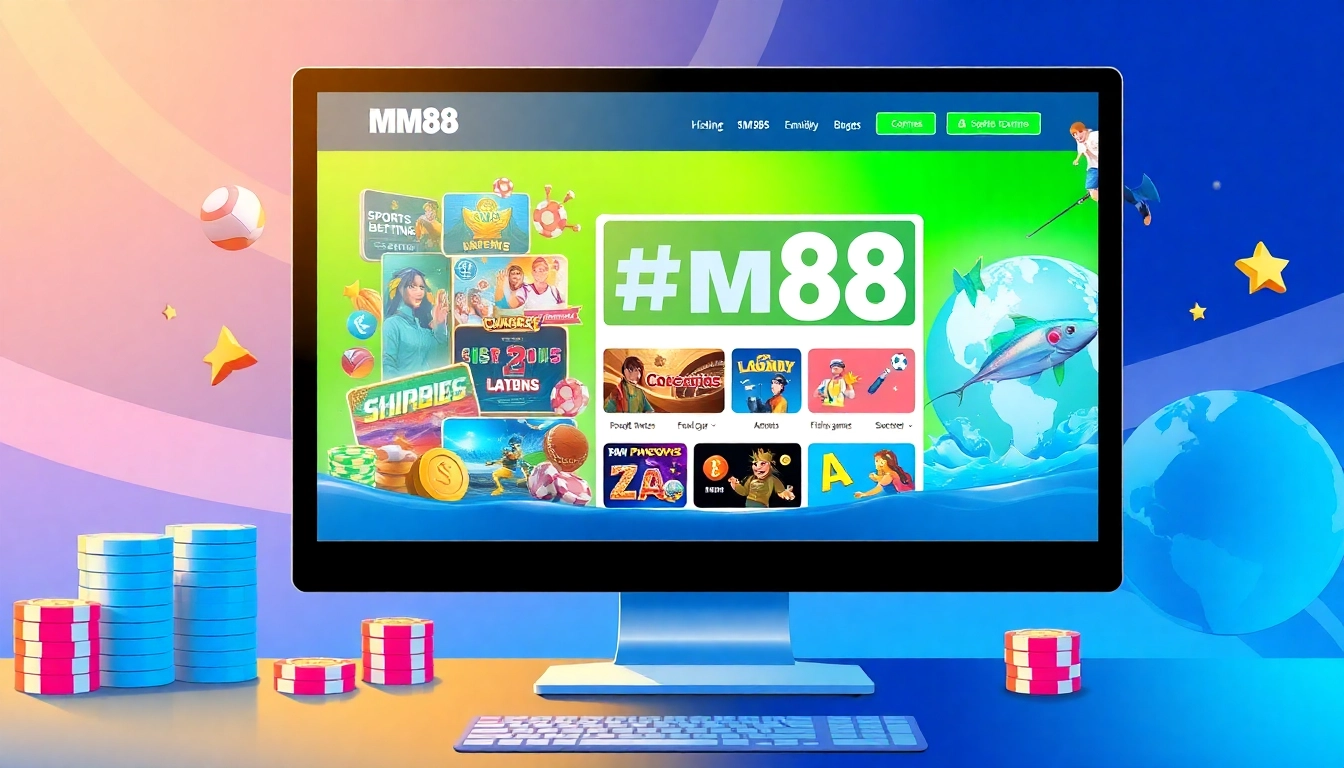MM88 online gaming platform showcasing diverse games and vibrant environment
