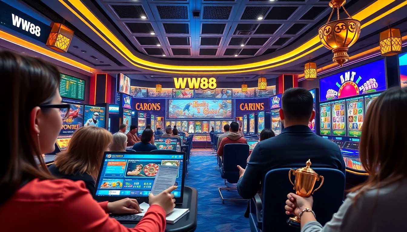 Explore the thrilling gaming experience at ww88.de.com, showcasing vibrant graphics and user-friendly interfaces for online betting.